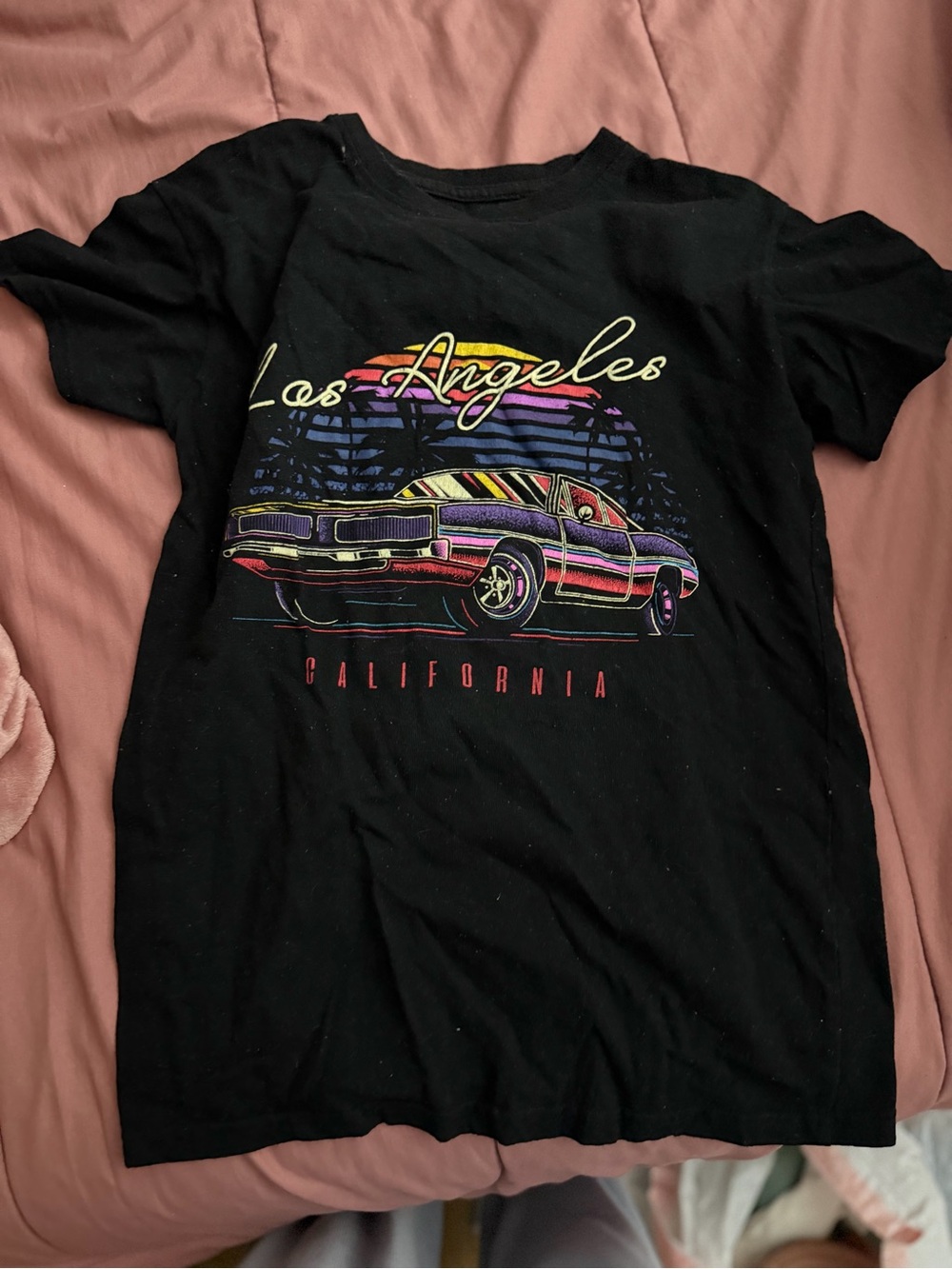 Los Angeles California Graphic Tee - Black Women's Short Sleeve